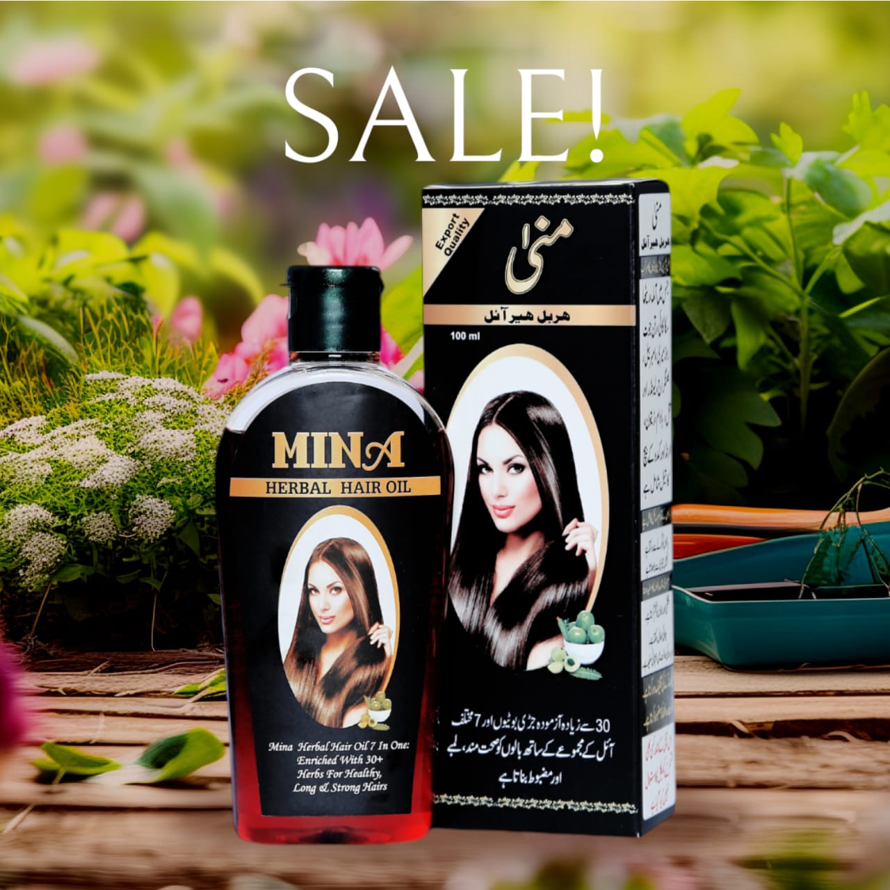 100% Organic Mina Herbal Hair Oil | Hair Growth | Anti-Dandruff | Stress Relief