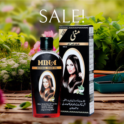 100% Organic Mina Herbal Hair Oil | Hair Growth | Anti-Dandruff | Stress Relief