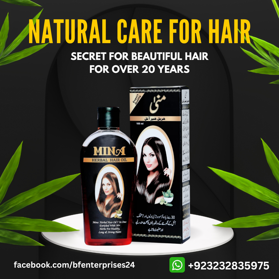 100% Organic Mina Herbal Hair Oil | Hair Growth | Anti-Dandruff | Stress Relief